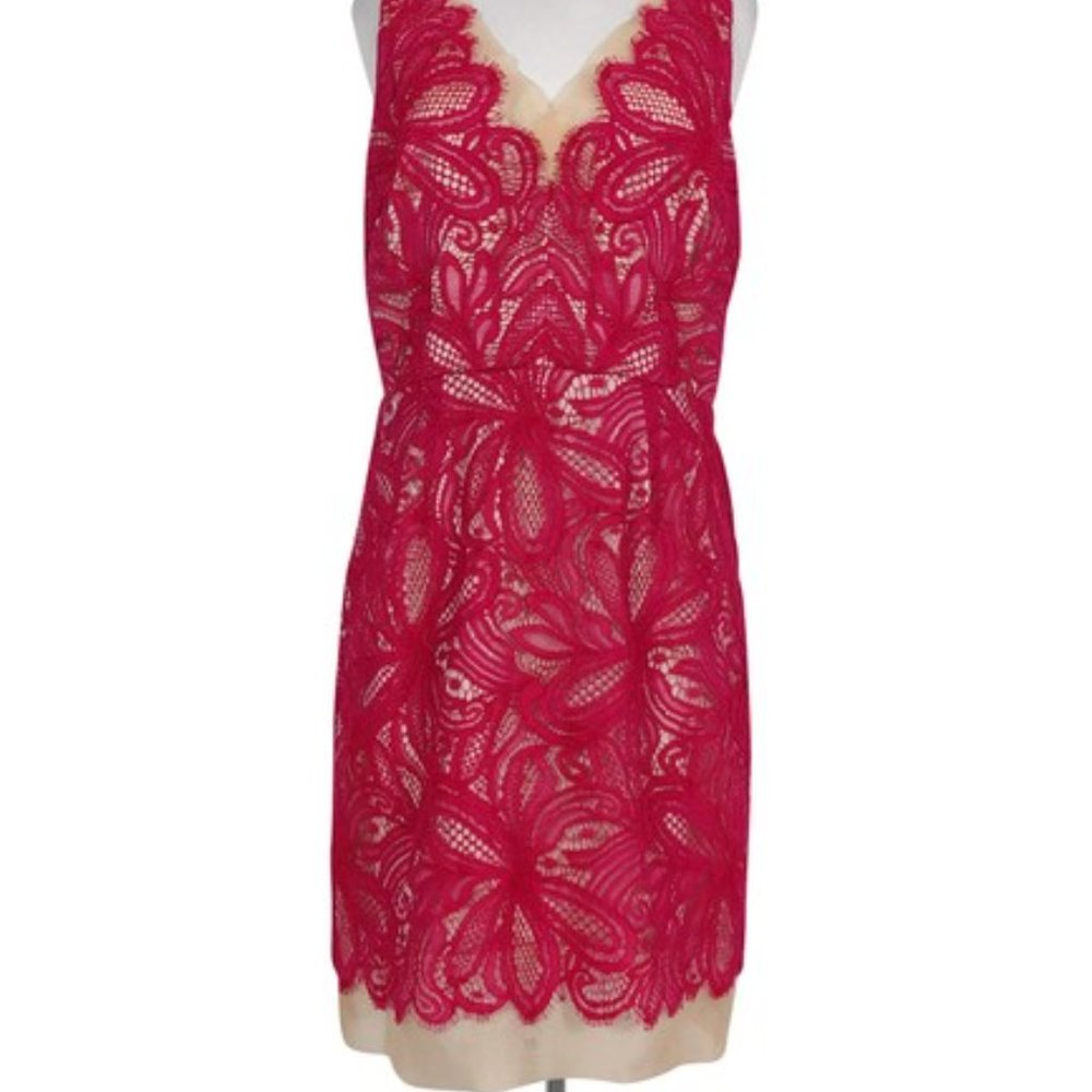 Trina Turk Hot Pink Lace Cocktail Dress